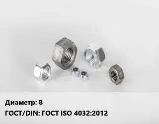 Гайка 8 ГОСТ ISO 4032:2012